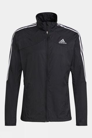 Adidas Mens Marathon 3-Stripes Jacket Black/Black