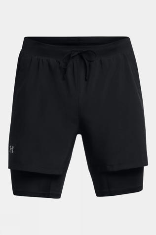 Under Armour Mens Launch 5'' 2-In-1 Shorts Black/Black/Reflective