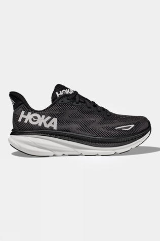 Hoka Womens Clifton 9 Shoes - Wide Black/White