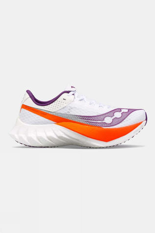 Saucony Womens Endorphin Pro 4 Shoes White/Violet