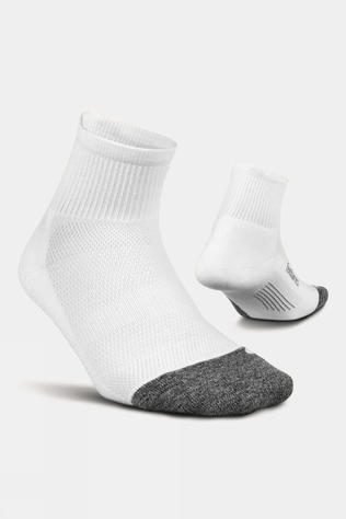 Feetures Unisex Elite Light Cushion Quarter Socks White